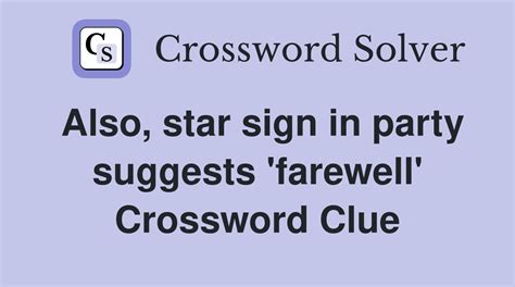 farewell crossword clue|farewell crossword clue 5 letters.